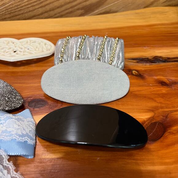 Vintage Lot 1990's Barrettes Hair Clips Big Bows Ruffle Glitter Y2K - Picture 11 of 11